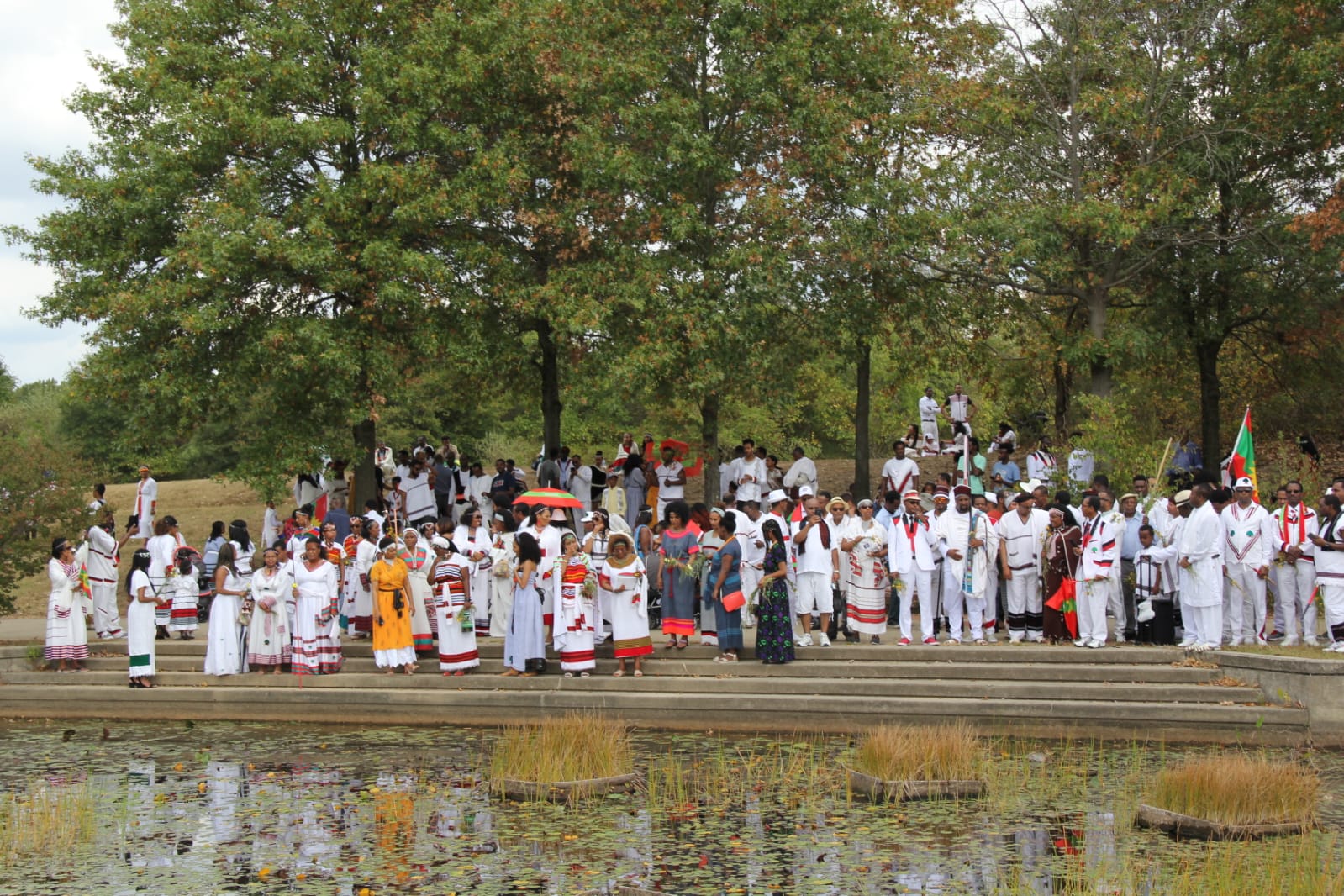 Community members celebrating Oromo heritage and traditions